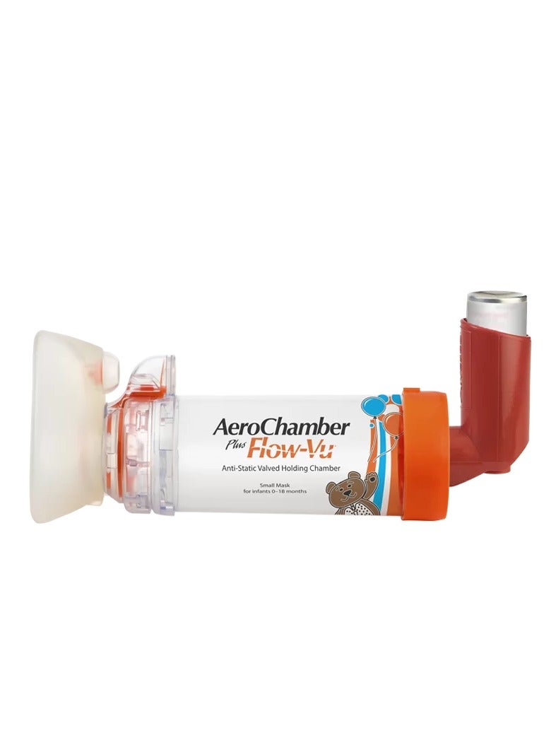 aero chamber Aero Chamber Inhaler Enhancer with Small Mask for Babies 0-18 Months, Latex-Free Air Funnel - Image 2