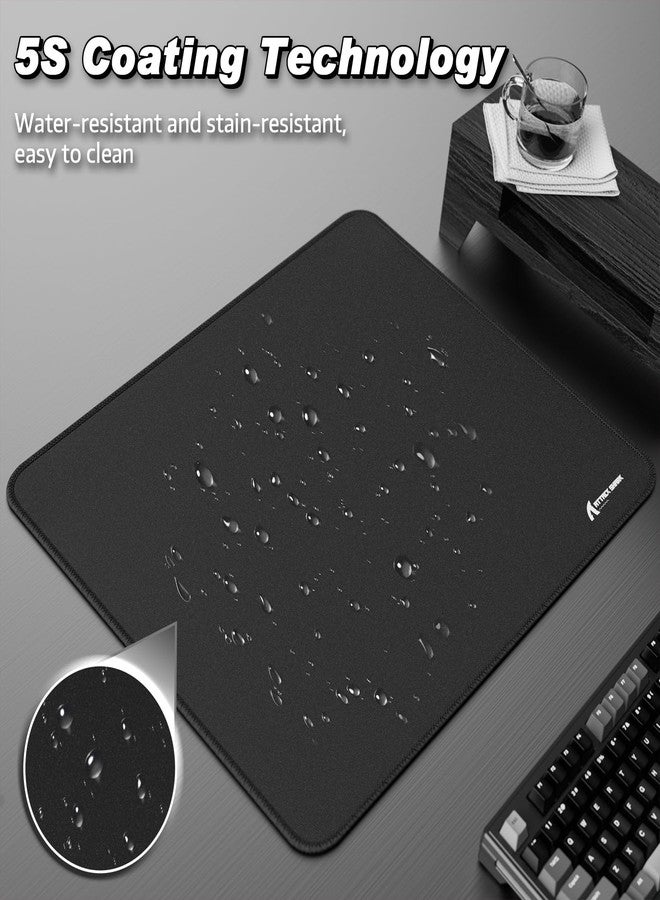 هجوم القرش لوحة ماوس الألعاب ATTACK SHARK CM02، مثالية للرياضات الإلكترونية، تتميز بسرعة عالية، وسطح مقاوم للماء، وحواف مخيطة، وقاعدة مطاطية مانعة للانزلاق، مقاس كبير (L)، مصنوعة من مادة لامعة، أبعادها 17.72 بوصة × 15.75 بوصة × 0.16 بوصة، لونها أسود. - Image 4