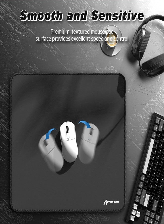 هجوم القرش لوحة ماوس الألعاب ATTACK SHARK CM02، مثالية للرياضات الإلكترونية، تتميز بسرعة عالية، وسطح مقاوم للماء، وحواف مخيطة، وقاعدة مطاطية مانعة للانزلاق، مقاس كبير (L)، مصنوعة من مادة لامعة، أبعادها 17.72 بوصة × 15.75 بوصة × 0.16 بوصة، لونها أسود. - Image 3