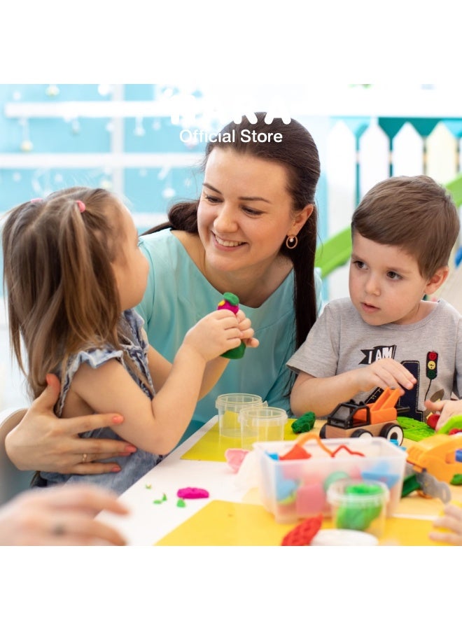 نارا طقم صلصال نارا لتشكيل الأطفال – 12 لون زاهي مع 4 قوالب تشكيل و1 أداة فرد، طين تشكيل آمن غير سام وقابل لإعادة الاستخدام، لعبة تعليمية للأطفال من عمر سنتين فأكثر، مثالي للهدايا والمدرسة والأنشطة الفنية - Image 2