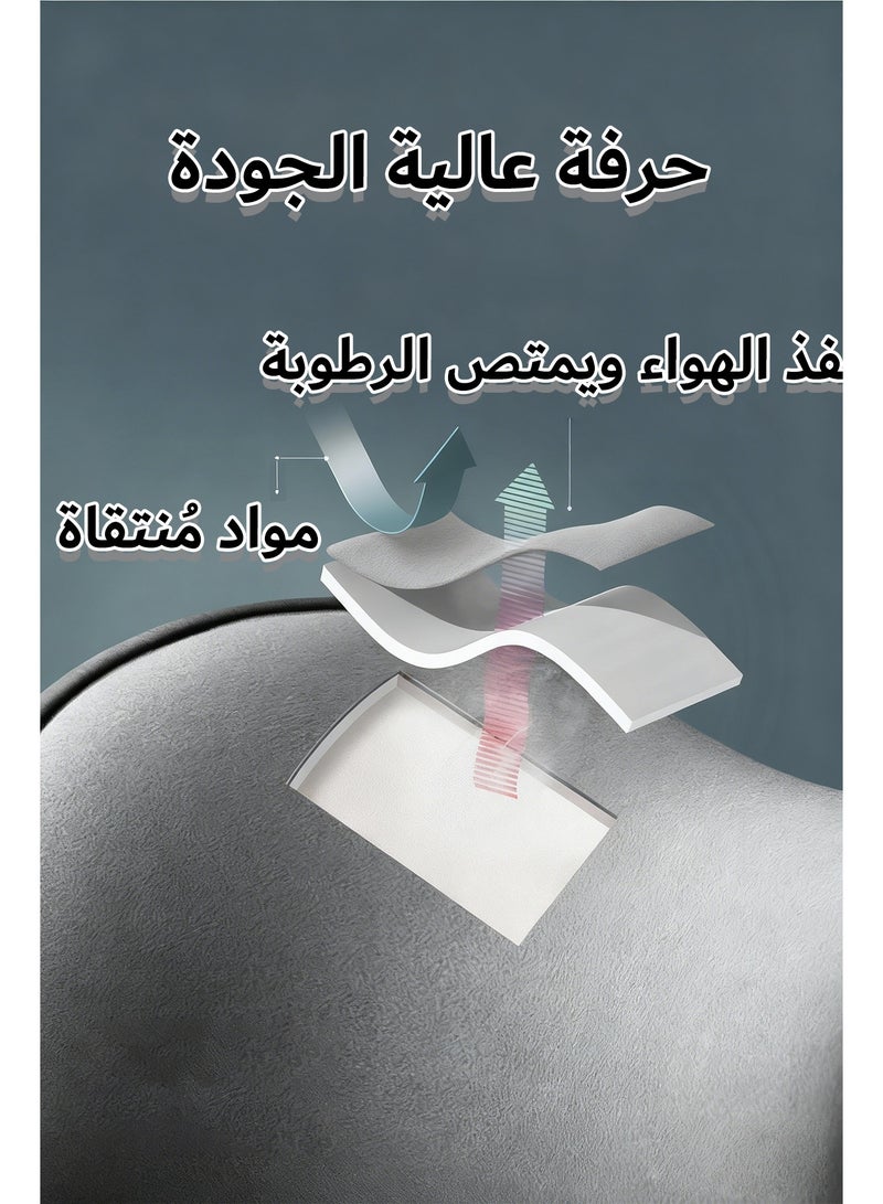 وسادة دعم قطني للسيارة مع مسند رأس، وسادة قطنية بحزام قابل للتعديل لتخفيف آلام الظهر والعنق، للكرسي المكتبي والشاحنة وكرسي متحرك - Image 4