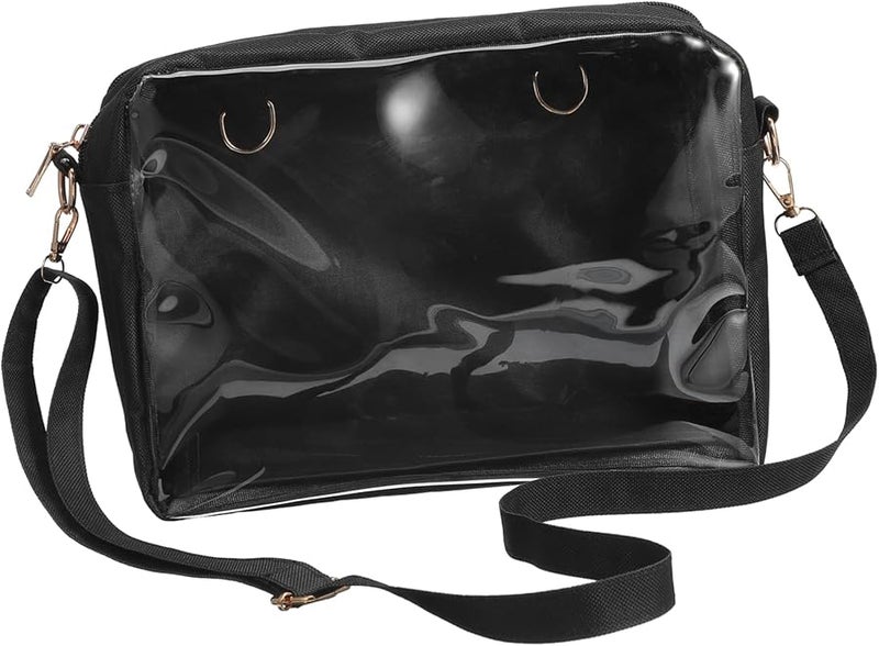 Adjustable Transparent Crossbody Bag For Women Oxford Cloth Travel Toiletry Pouch - Image 1
