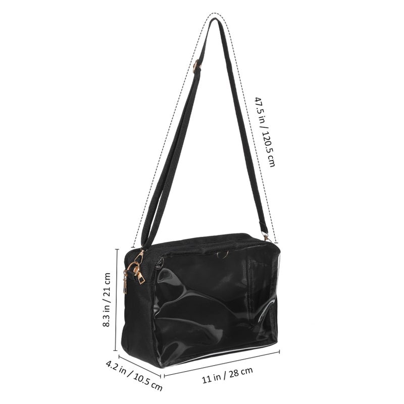 Adjustable Transparent Crossbody Bag For Women Oxford Cloth Travel Toiletry Pouch - Image 5