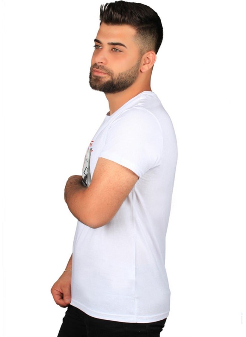 Manta - Mnt 2406 S. Collar Pot Printed Men's T-Shirt - Image 1