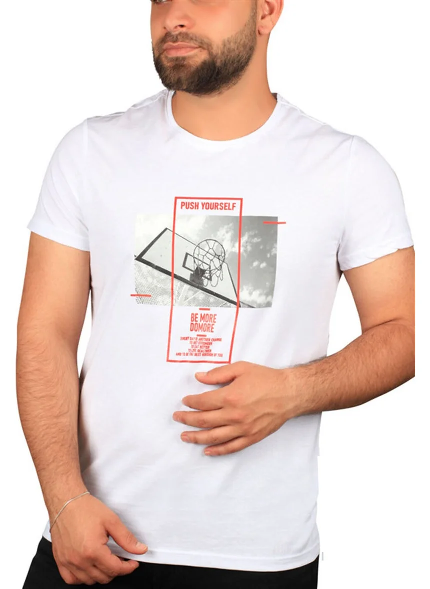 Manta Mnt 2406 S. Collar Pot Printed Men's T-Shirt