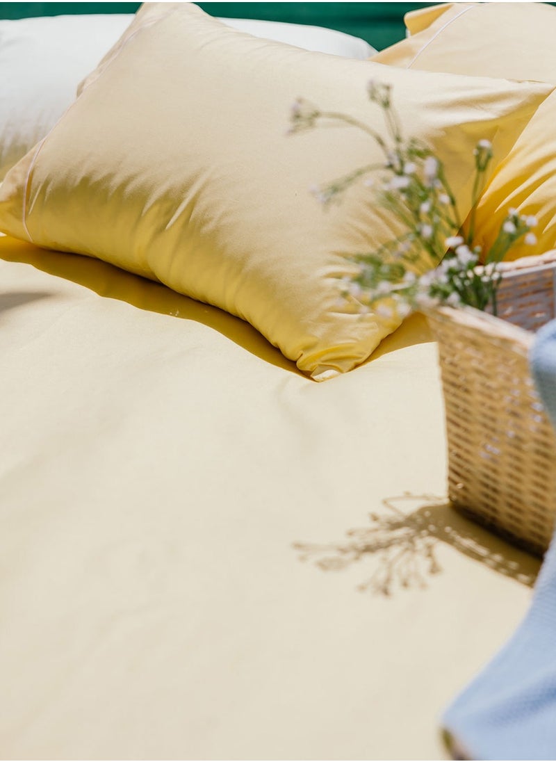 More cottons Smoothly and comfortably Beige Percale Flat Bedsheets 100% Cotton 240×260 cm  - Image 2