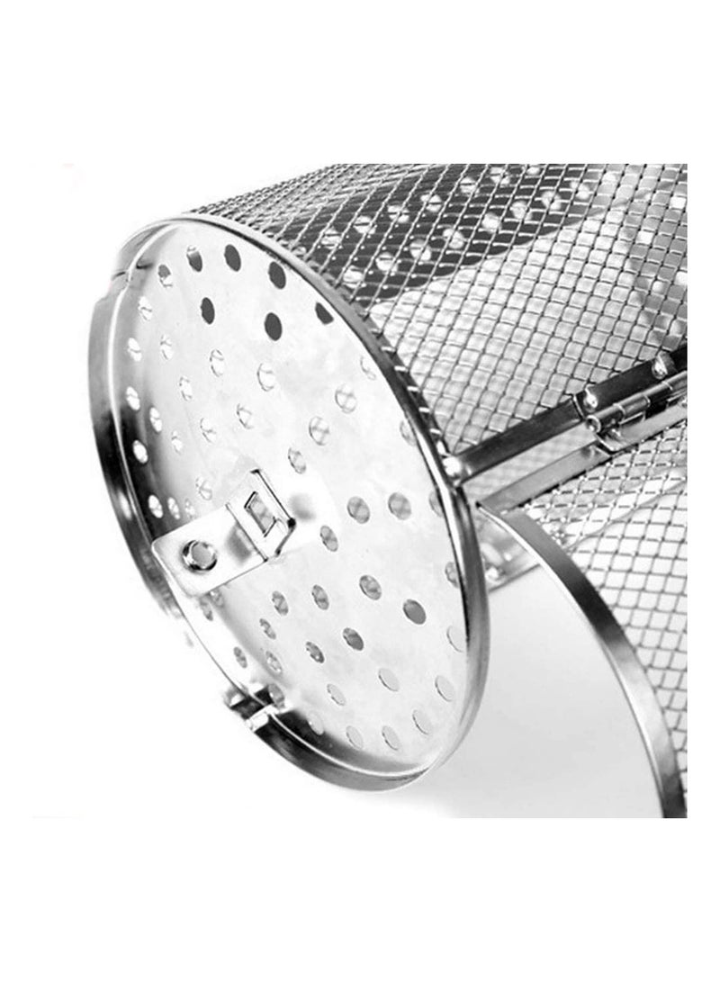 SOLARAE Rotisserie Basket for Air Fryer, 360¬∞ Rotating Grill Drum, Stainless Steel Tumble Rotisserie Oven Cage for Baking Turkey, BBQ, Peanuts(14X18cm) - Image 3