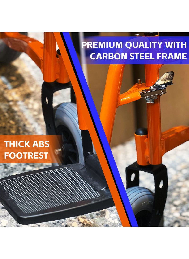 O.N.E Heavy duty long travel wheelchair 46cm wide seat foldable adjustable with electronic remote 360º rotation for adult, elderly, disabled