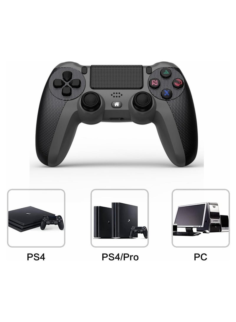 Wireless Controller Gamepad with USB Charge Cable with Dual Vibration, Clickable Touchpad, Audio Function, Light Bar and Anti-Slip (BLack)  - Image 2