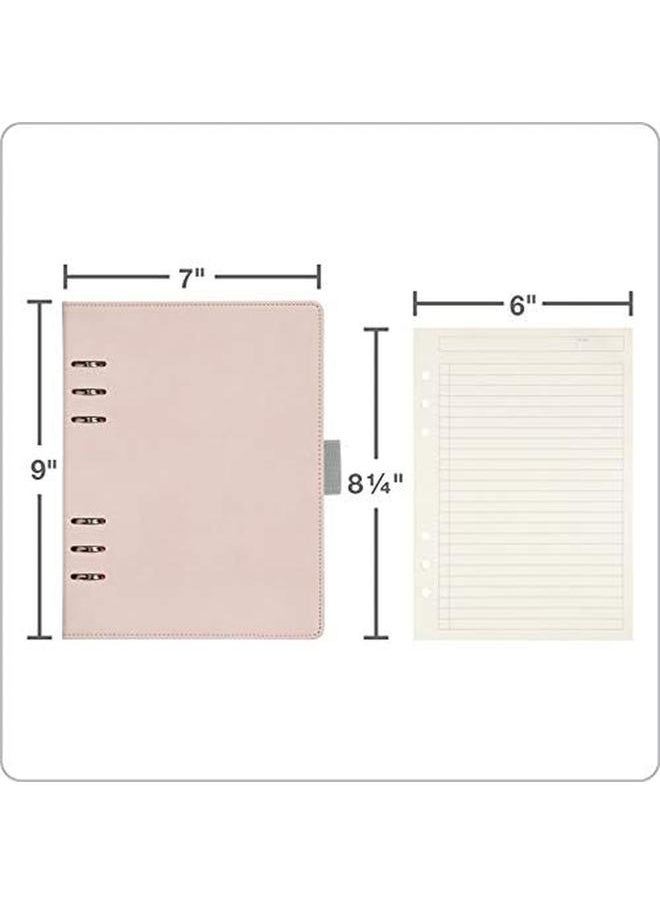 6 Ring Professional Notebook 7 X 9 Inch Refillable Notebook Ivory Paper 100 Sheets Blush Pink Faux Leather Cover 90005 - pzsku/ZCE7BA1AAB5C2A2F3A7F3Z/45/_/1722500557/5ff156ae-767b-453e-b646-3e30f85331cf