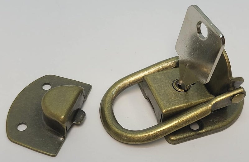 Teclican Antique Tool Box Hasp, Luggage Suitcase Hasps Latches Buckle Lock Clasp Clamp with Rivet (90 x 50 mm / 3.54" x 1.97" (LxW)) Pack of - (1) - Image 4