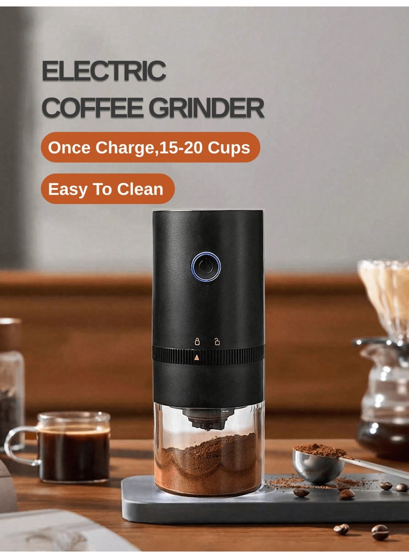 مطحنة قهوة كهربائية محمولة – خفيفة الوزن، لاسلكية، سهلة التنظيف، مع إعدادات طحن قابلة للتعديل، وبطارية تدوم طويلًا لتحضير قهوتك الطازجة في أي وقت وأي مكان. - Image 1