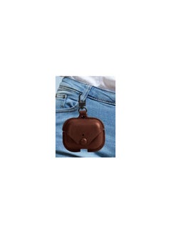 CATANES AirPods Pro 2 Case Leather Case Cover with Keychain Compatible with Apple AirPods Pro 2nd Generation 2022 Dark Brown  - Image 2