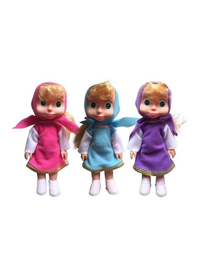 NIBEMINENT 3-Piece Popular Masha Plush Dolls Set - Image 1