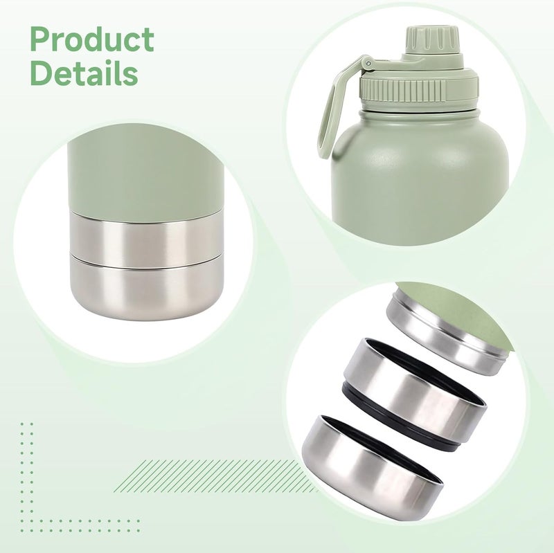 Stainless Steel Pet Water Bottle with Double Bowls, Insulated Portable Dog Cat Feeder, Leak-Proof for Travel and Outdoor - Image 2