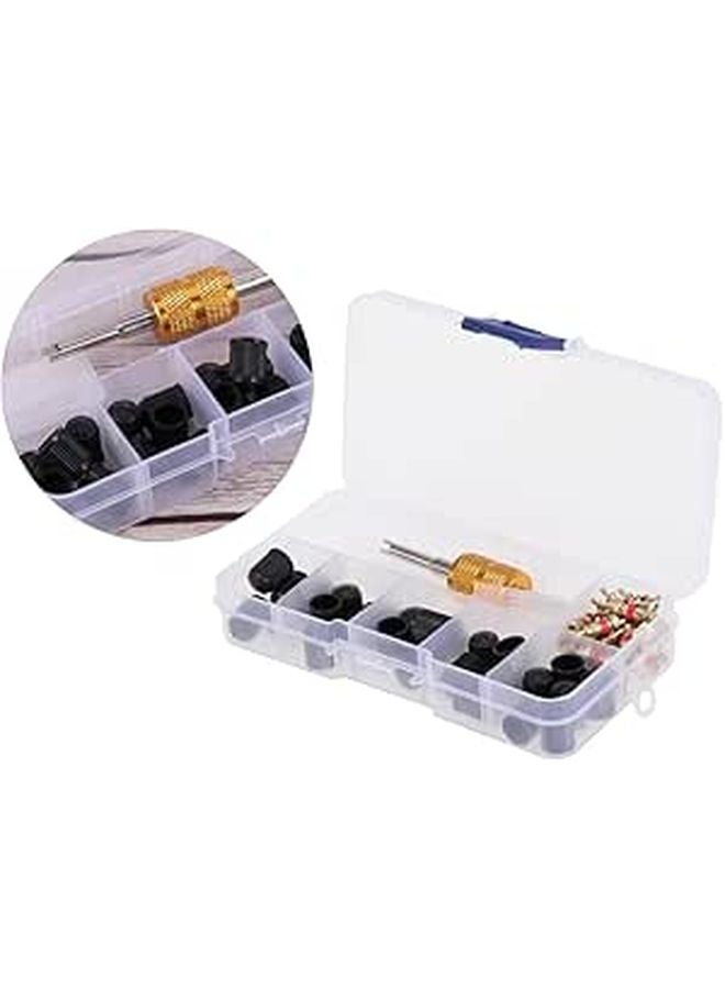 61 Pcs Tire Valve Core Tool Set for Car Bike Motorcycle Easy Installation and Disassembly - Image 1
