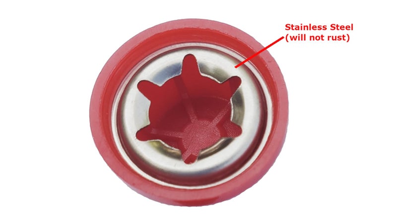 Quadrapoint Hub Caps for Bike/TRIKES/Scooter Compatible with Popular Red Wagon Brand - fits 3/8 Axle Diameter (Red) - Image 3