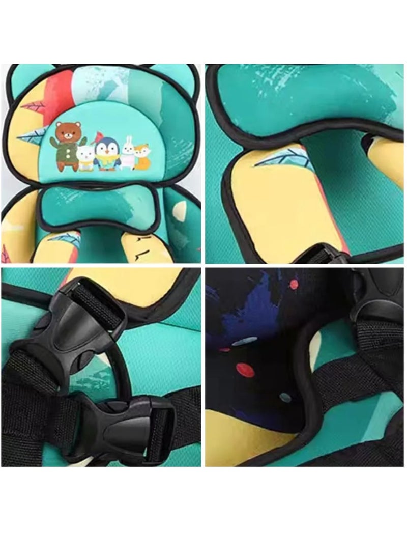 XiuWoo Lightweight Portable Baby Booster Car Seat, Travel Car Seat, Children's car seat Cushion, Car Seat Pad, Travel Car Seat Accessories with Seat Belt and Booster Seat Pad for Car, Stroller  - Image 5