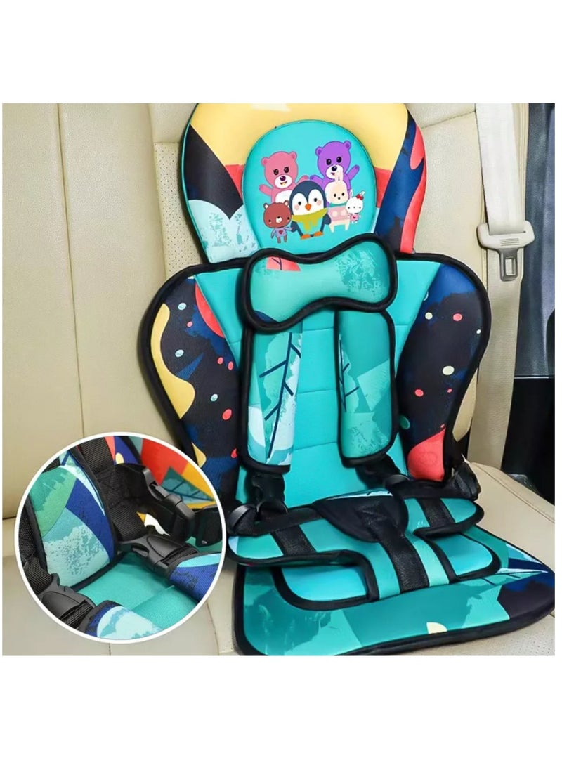 XiuWoo Lightweight Portable Baby Booster Car Seat, Travel Car Seat, Children's car seat Cushion, Car Seat Pad, Travel Car Seat Accessories with Seat Belt and Booster Seat Pad for Car, Stroller  - Image 4
