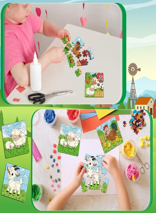 Realspring 24 Pack Farm Animal Color Your Own Jigsaw Puzzles for Kids 3-5, 4-6, 6-8, Coloring Crafts DIY Paper Puzzles Party Favors Gifts for Toddler Children Learning Education Toys - Image 4