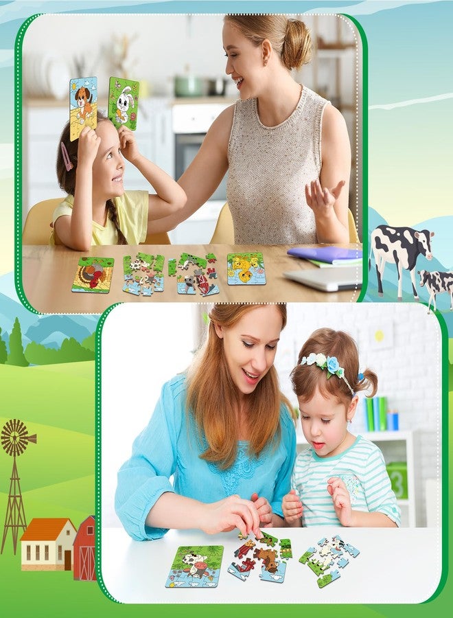 Realspring 24 Pack Farm Animal Color Your Own Jigsaw Puzzles for Kids 3-5, 4-6, 6-8, Coloring Crafts DIY Paper Puzzles Party Favors Gifts for Toddler Children Learning Education Toys - Image 5
