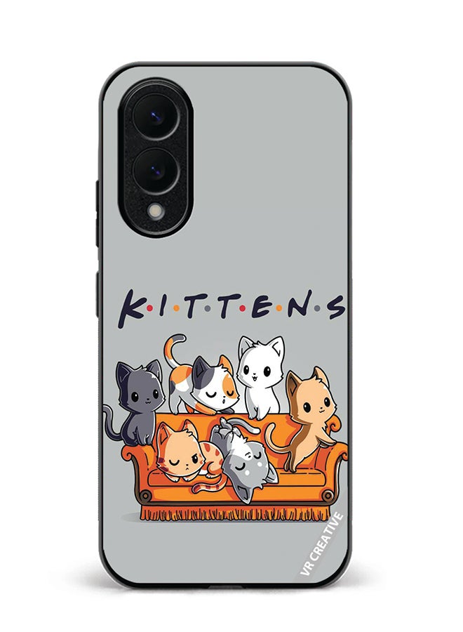 Protective Case Cover For Samsung Galaxy S25 Edge Kittens Design Multicolour