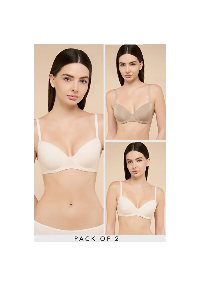 أر أند بي 2 Pack Solid T-Shirt Bras