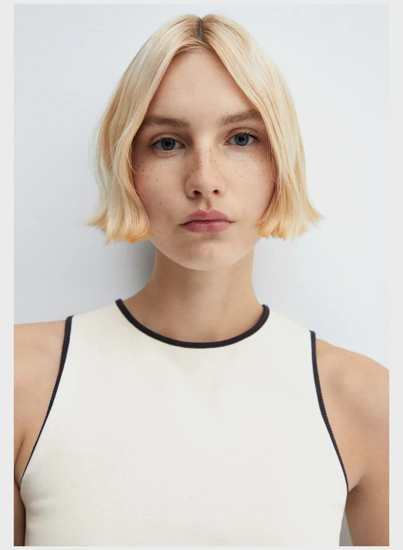 MANGO Crew Neck Top