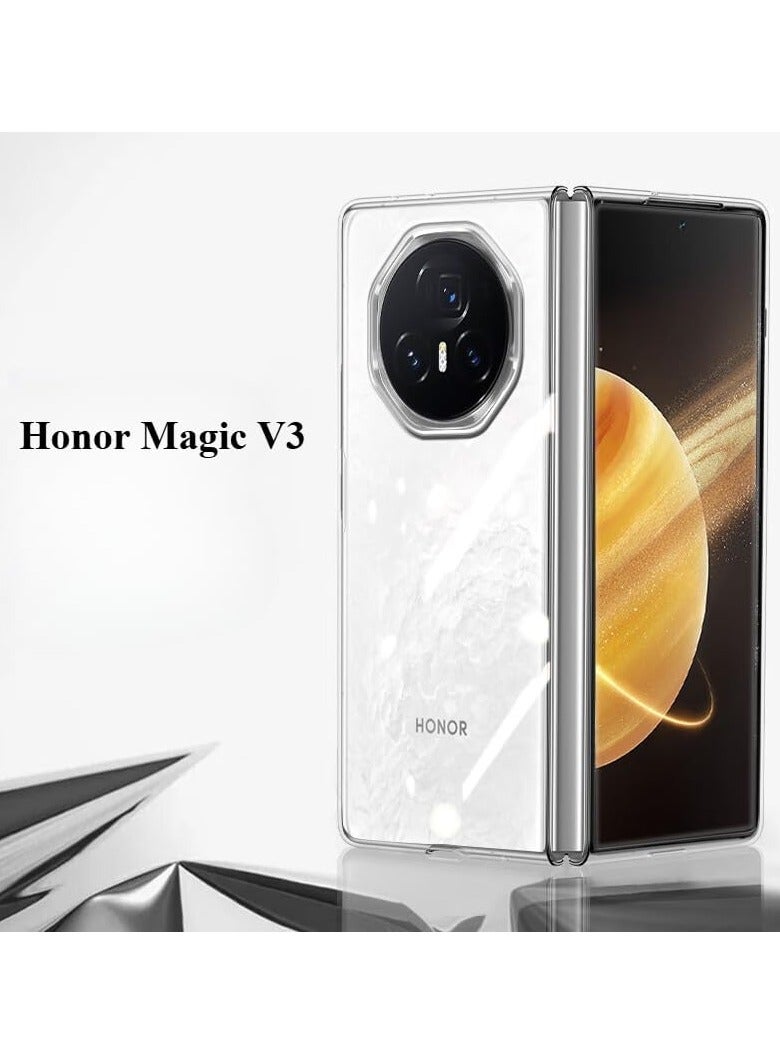 Compatible with Honor Magic V3 Case Clear, 【Anti-Yellow】 Ultra-Thin Slim Fit Transparent Hard PC Protective Phone Case for Magic V3 - Image 2