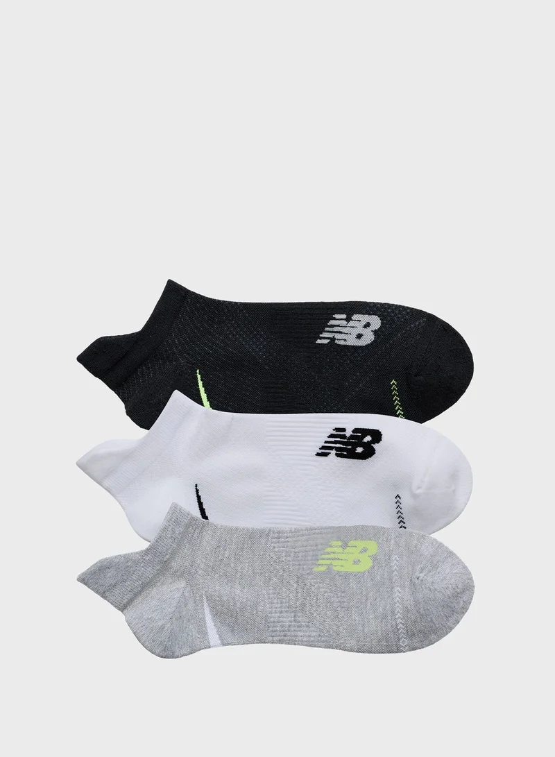 نيو بالانس 3 Pack Running Repreve No Show Socks