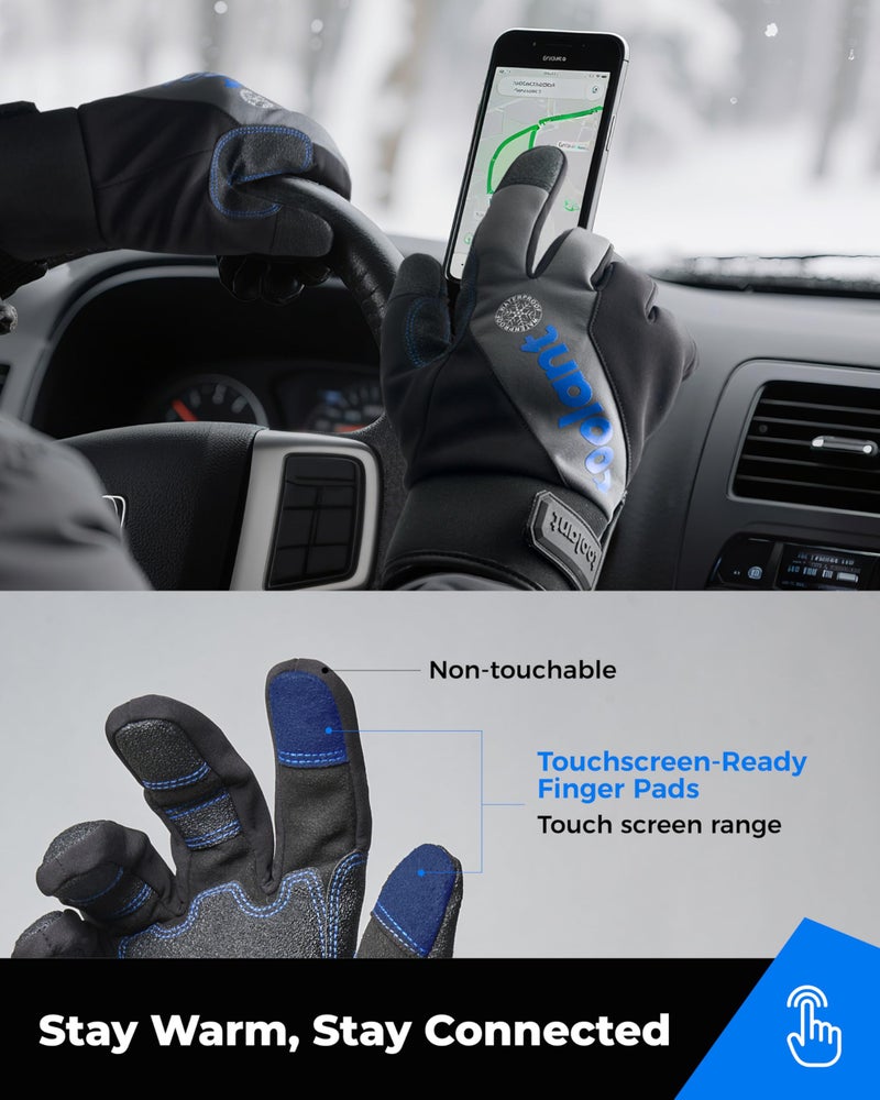 toolant Winter Work Gloves for Men, Insulated Waterproof Work Gloves with Abrasion-Resistant Palm, âˆ’4â„‰ Cold Weather Protection, Touchscreen, Secure Cuff, Lined Safety Work Gloves for Outdoor, M - Image 5