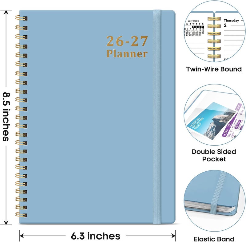 Taja Planner 2026-2027, Weekly and Monthly Calendar Academic Planner for Women, July 2026 - June 2027, Spiral Bound School Planning Tool, Perfect for Teacher, Student, Women & Men, A5 (6.3" x 8.5"), Baby - Image 4