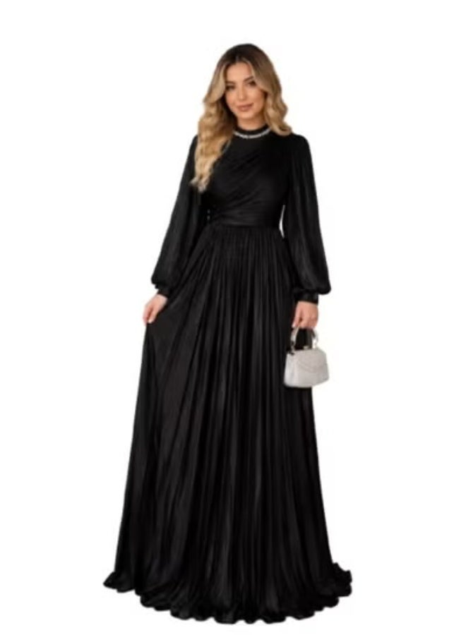 High-Quality Lined Women's Dress – Stylish and Comfortable Design with Wide Sleeves, One Size Fits Up to 85 kg. A chic casual dress for outings and special occasions. - Image 1