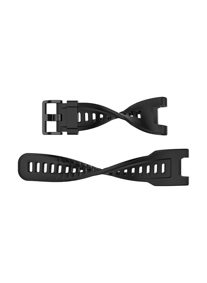 حزام متوافق مع أساور المعصم Amazfit T-rex المصنوعة من السيليكون وحزام السوار وإكسسوارات الساعة الذكية - مع أدوات (أسود) - Image 3