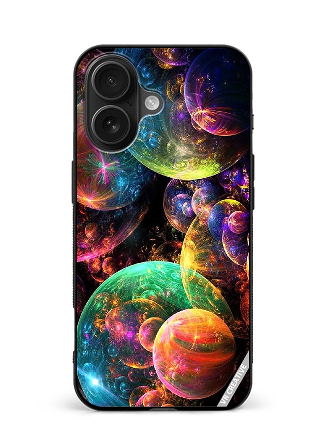 Protective Case Cover For Apple iPhone 16 Galaxy Design Multicolour