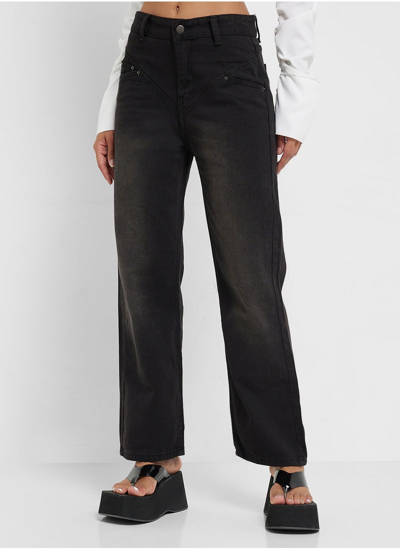 Ginger Mid Rise Straight Fit Jeans  - Image 2