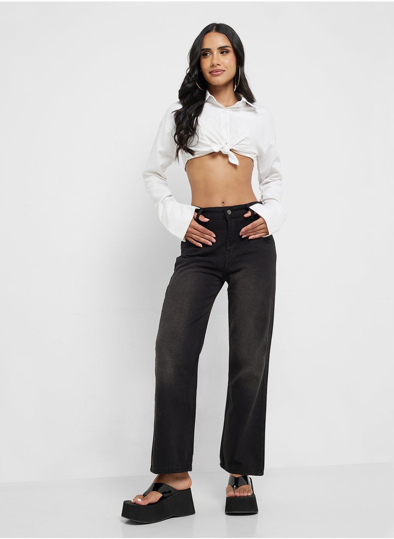 Ginger Mid Rise Straight Fit Jeans  - Image 1