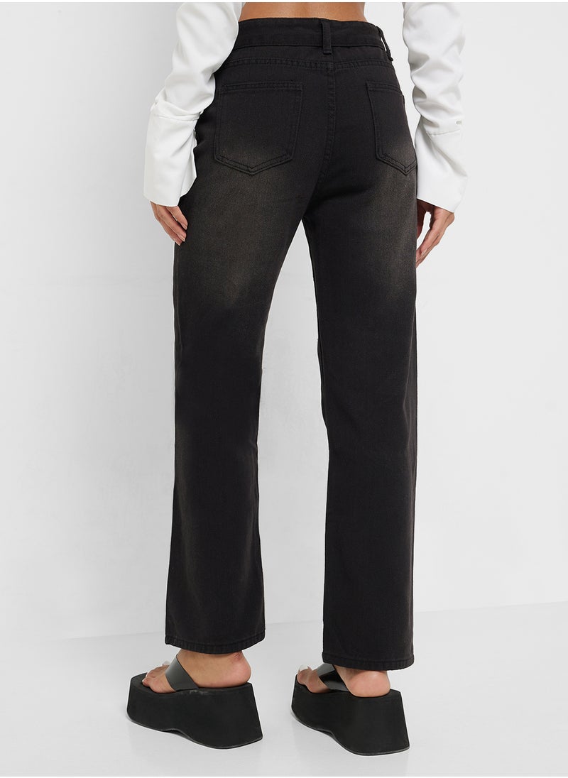 Ginger Mid Rise Straight Fit Jeans  - Image 3