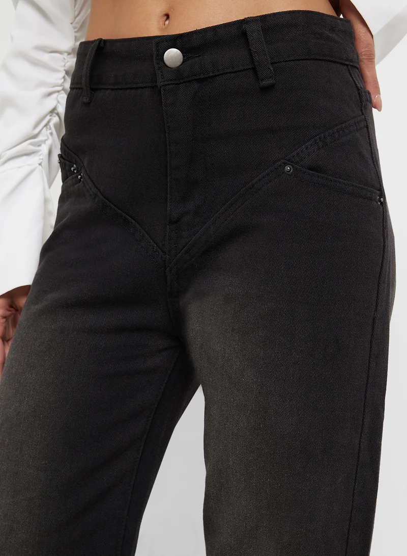 Ginger Mid Rise Straight Fit Jeans