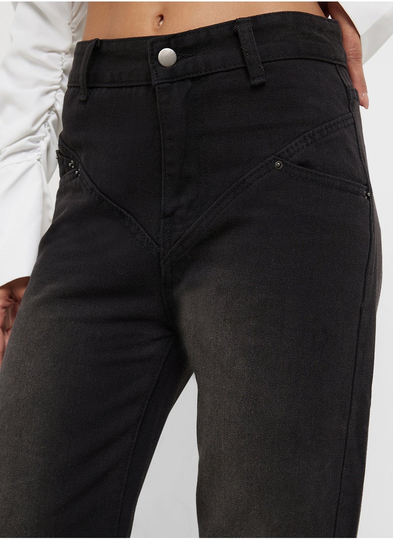 Ginger Mid Rise Straight Fit Jeans  - Image 4
