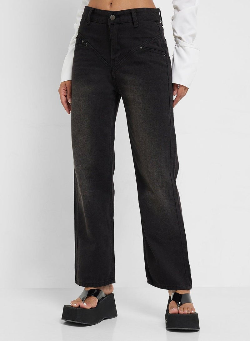 Ginger Mid Rise Straight Fit Jeans - Image 2