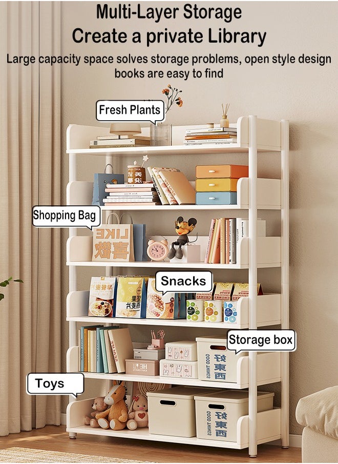 Six Layer Storage Bookshelf Multi Layer Floor Standing Storage Rack (83*24*170 cm)