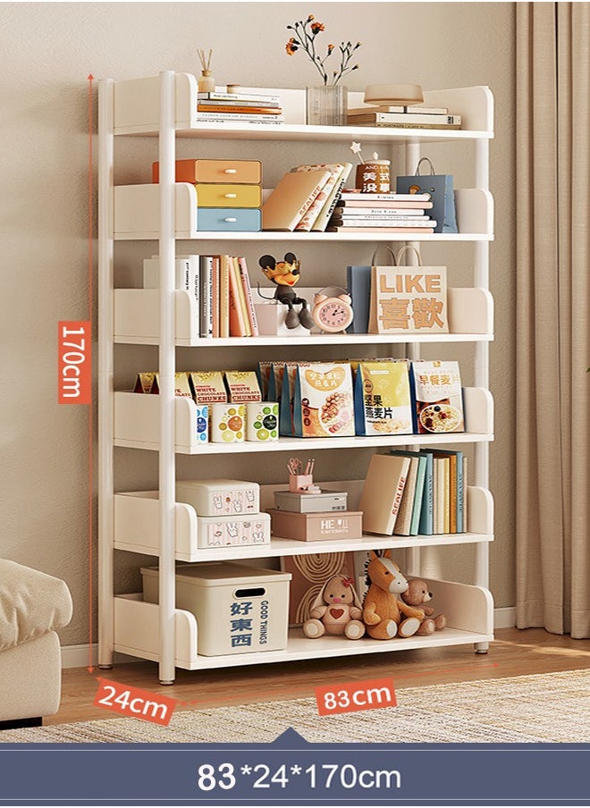 Six Layer Storage Bookshelf Multi Layer Floor Standing Storage Rack (83*24*170 cm)