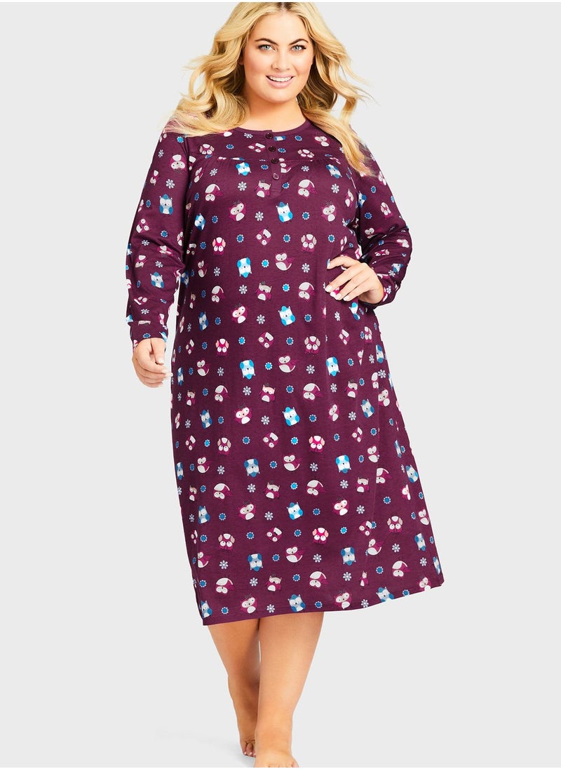 city chic - Printed Dress - Image 1