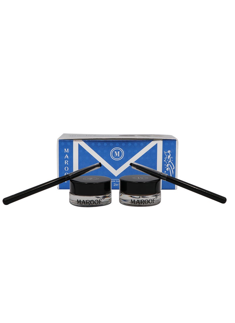 MAROOF Eyebrow Gel 03 Black & Dark Brown - Image 2