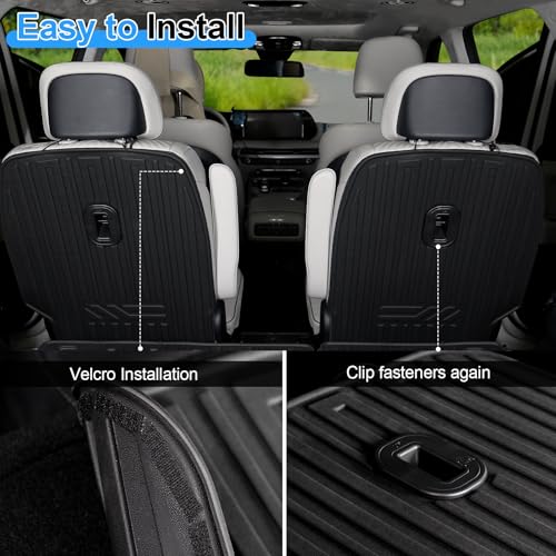 HOUCLEMIC Second Row Backrest Mats for 2020-2025 Hyundai Palisade All Weather TPE Seat Back Covers Kick Mats for 2024 2025 Hyundai Palisade Accessories-7 Passenger Only - Image 3
