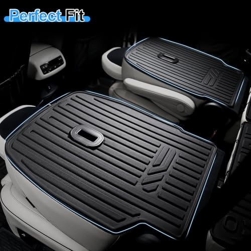 HOUCLEMIC Second Row Backrest Mats for 2020-2025 Hyundai Palisade All Weather TPE Seat Back Covers Kick Mats for 2024 2025 Hyundai Palisade Accessories-7 Passenger Only - Image 4