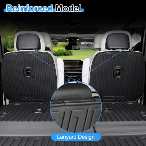 HOUCLEMIC Second Row Backrest Mats for 2020-2025 Hyundai Palisade All Weather TPE Seat Back Covers Kick Mats for 2024 2025 Hyundai Palisade Accessories-7 Passenger Only - Image 2