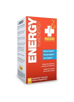 REDD REMEDIES , True Energy, Support for Focus, Stamina and Stress Relief, 50 Capsules  - Image 1