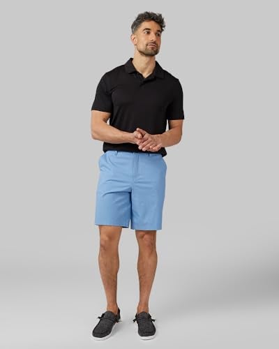 32 Degrees Men's Cool Classic Polo | Slim Fit | Moisture Wicking | 4-Way Stretch | Golf | Tennis, Black, Large - Image 4